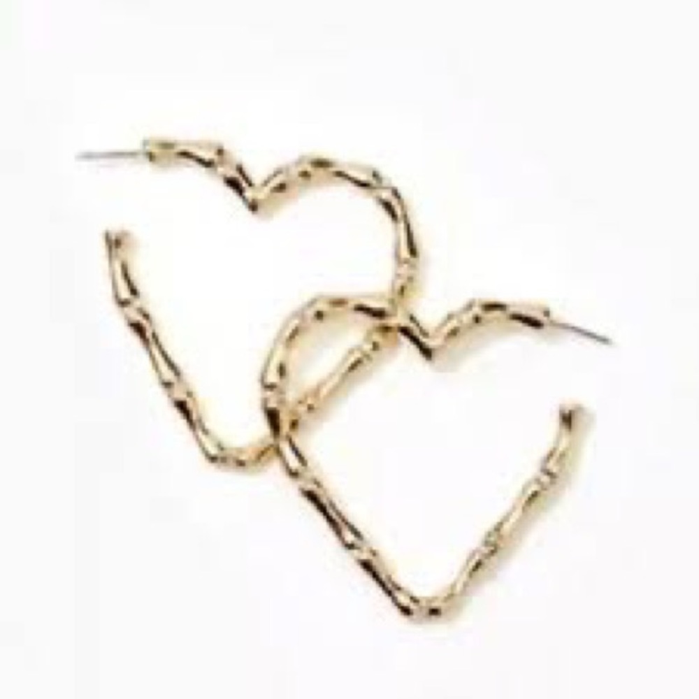 NWT Lilly Pulitzer Bamboo Heart Earrings